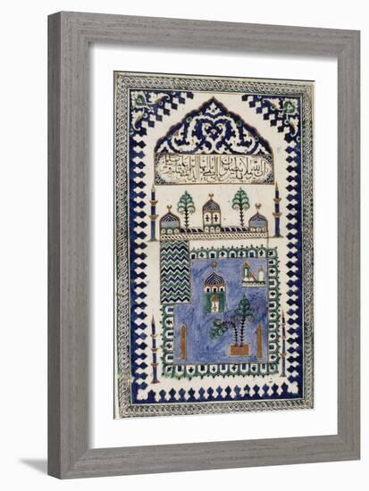 Plaque représentant la mosquée de Médine.-null-Framed Giclee Print