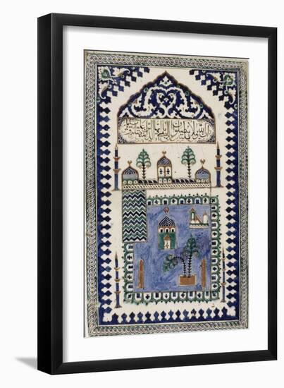 Plaque représentant la mosquée de Médine.-null-Framed Giclee Print