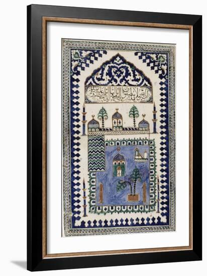 Plaque représentant la mosquée de Médine.-null-Framed Giclee Print