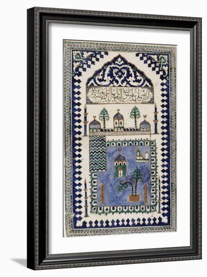 Plaque représentant la mosquée de Médine.-null-Framed Giclee Print