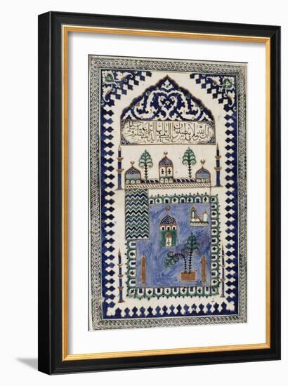 Plaque représentant la mosquée de Médine.-null-Framed Premium Giclee Print