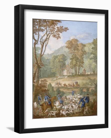 Plaque représentant les chasses de Louis XVI-Jean Baptiste Oudry-Framed Giclee Print