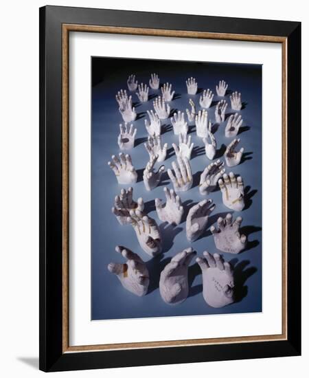 Plaster Casts of Astronaut's Hands for Custom Fitted Space Suits-Ralph Morse-Framed Photographic Print