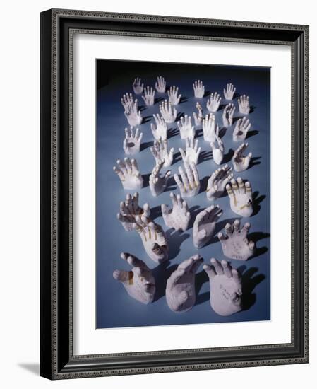 Plaster Casts of Astronaut's Hands for Custom Fitted Space Suits-Ralph Morse-Framed Photographic Print