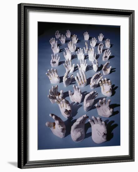 Plaster Casts of Astronaut's Hands for Custom Fitted Space Suits-Ralph Morse-Framed Photographic Print