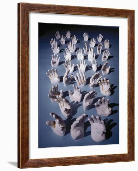 Plaster Casts of Astronaut's Hands for Custom Fitted Space Suits-Ralph Morse-Framed Photographic Print