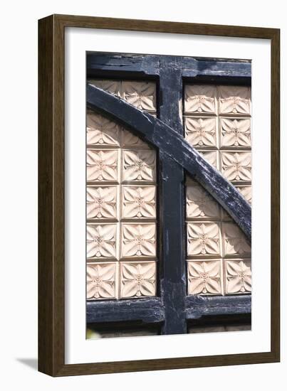 Plaster Patterned Tiles in a Wood Timber Frame, on a Residential Building-Natalie Tepper-Framed Photo