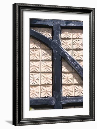 Plaster Patterned Tiles in a Wood Timber Frame, on a Residential Building-Natalie Tepper-Framed Photo