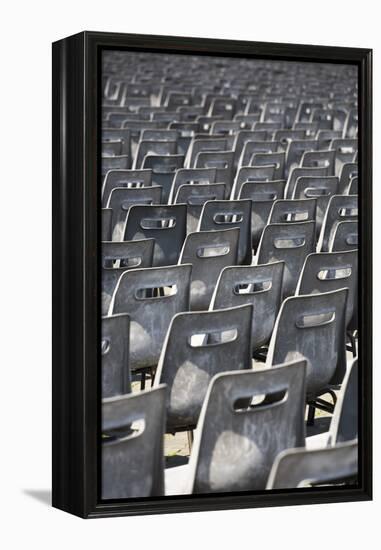 Plastic Chairs at 'An Audience with the Pope' St Peter's Basilica, Vatican City, Rome, Italy-David Clapp-Framed Premier Image Canvas