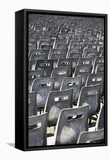 Plastic Chairs at 'An Audience with the Pope' St Peter's Basilica, Vatican City, Rome, Italy-David Clapp-Framed Premier Image Canvas