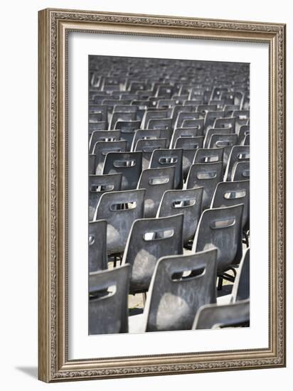 Plastic Chairs at 'An Audience with the Pope' St Peter's Basilica, Vatican City, Rome, Italy-David Clapp-Framed Photographic Print