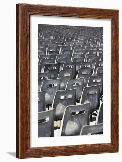 Plastic Chairs at 'An Audience with the Pope' St Peter's Basilica, Vatican City, Rome, Italy-David Clapp-Framed Photographic Print