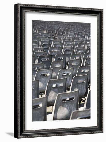 Plastic Chairs at 'An Audience with the Pope' St Peter's Basilica, Vatican City, Rome, Italy-David Clapp-Framed Photographic Print