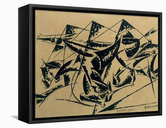 Plastic Dynamism: Horse and Houses, 1914-Umberto Boccioni-Framed Premier Image Canvas