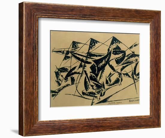 Plastic Dynamism: Horse and Houses, 1914-Umberto Boccioni-Framed Giclee Print