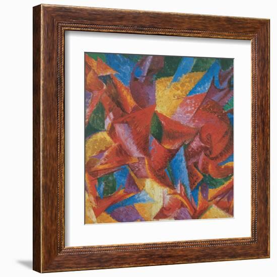 Plastic Forms of a Horse-Umberto Boccioni-Framed Art Print