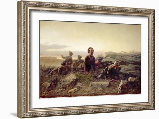 Plastuns at Sevastopol, 1874-Vasili Grigoryevich Perov-Framed Giclee Print