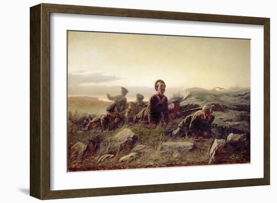 Plastuns at Sevastopol, 1874-Vasili Grigoryevich Perov-Framed Giclee Print