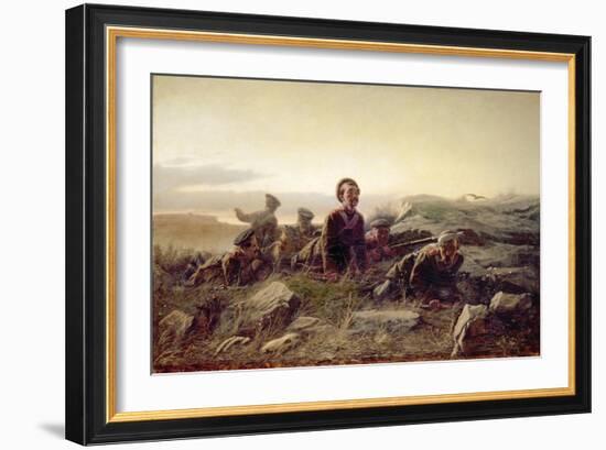 Plastuns at Sevastopol, 1874-Vasili Grigoryevich Perov-Framed Giclee Print