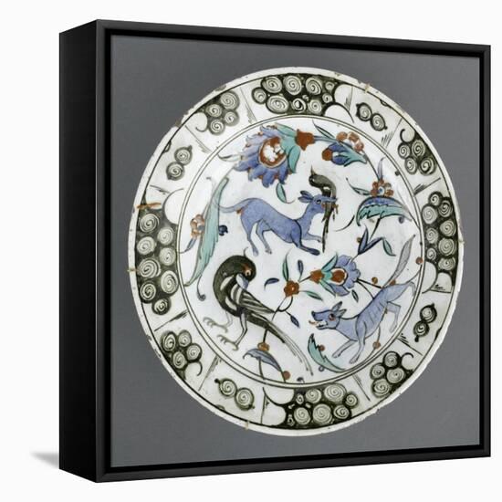 Plat au renard bleu-null-Framed Premier Image Canvas