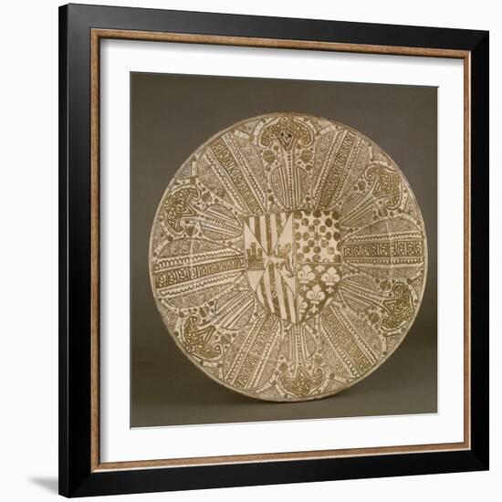 Plat aux armes de l'Infant Juan d'Aragon et de Blanche de Navarre-null-Framed Giclee Print