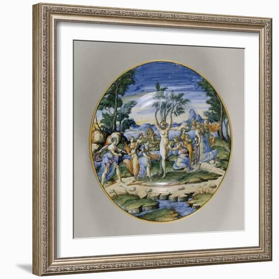 Plat "L'accouchement de Myrrha"-null-Framed Giclee Print