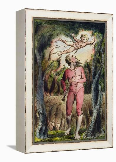 Plate 1 from 'Songs of Innocence and of Experience' (Bentley 2) 1789-74 (Relief Etching with Pen an-William Blake-Framed Premier Image Canvas