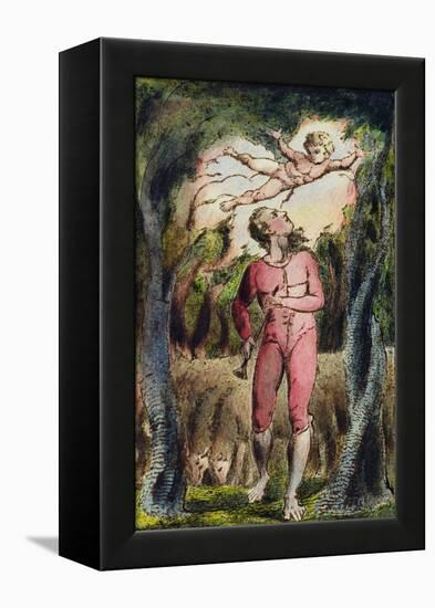 Plate 1 from 'Songs of Innocence and of Experience' (Bentley 2) 1789-74 (Relief Etching with Pen an-William Blake-Framed Premier Image Canvas