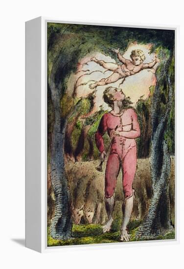 Plate 1 from 'Songs of Innocence and of Experience' (Bentley 2) 1789-74 (Relief Etching with Pen an-William Blake-Framed Premier Image Canvas