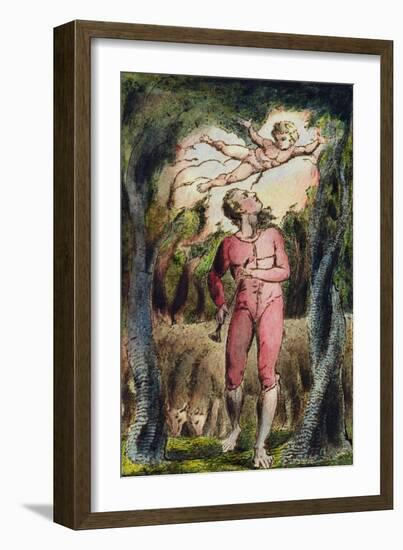 Plate 1 from 'Songs of Innocence and of Experience' (Bentley 2) 1789-74 (Relief Etching with Pen an-William Blake-Framed Giclee Print