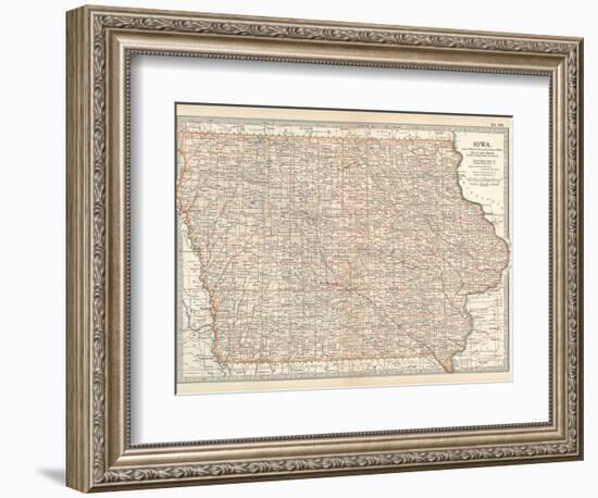 Plate 101. Map of Iowa. United States-Encyclopaedia Britannica-Framed Art Print