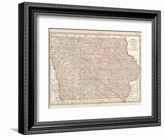 Plate 101. Map of Iowa. United States-Encyclopaedia Britannica-Framed Art Print