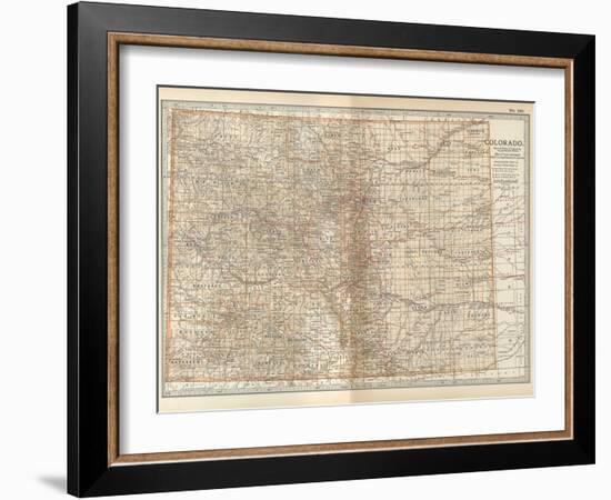 Plate 109. Map of Colorado. United States-Encyclopaedia Britannica-Framed Art Print