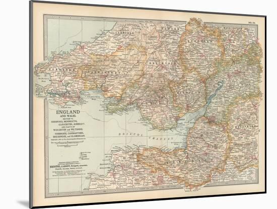 Plate 11. Map of England and Wales-Encyclopaedia Britannica-Mounted Art Print