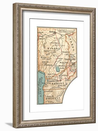 Plate 113. Inset Map of Carson City-Encyclopaedia Britannica-Framed Giclee Print