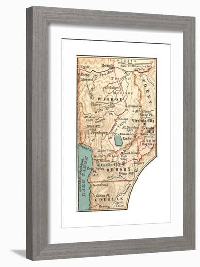 Plate 113. Inset Map of Carson City-Encyclopaedia Britannica-Framed Giclee Print