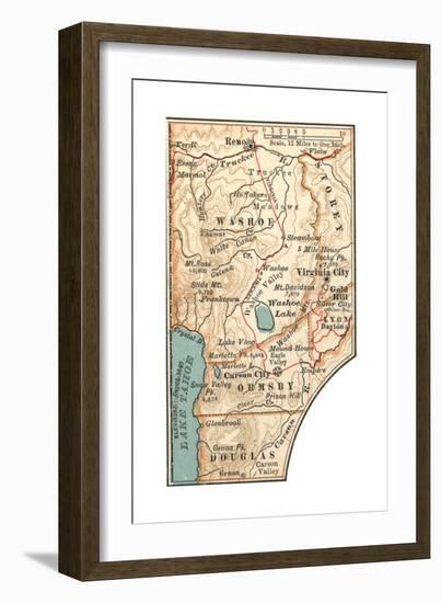 Plate 113. Inset Map of Carson City-Encyclopaedia Britannica-Framed Giclee Print