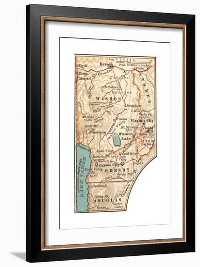 Plate 113. Inset Map of Carson City-Encyclopaedia Britannica-Framed Giclee Print