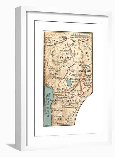 Plate 113. Inset Map of Carson City-Encyclopaedia Britannica-Framed Giclee Print