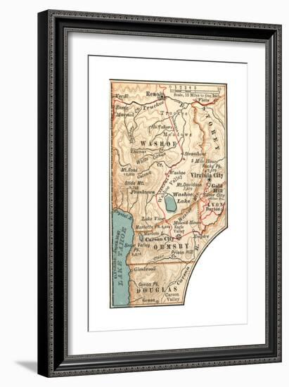 Plate 113. Inset Map of Carson City-Encyclopaedia Britannica-Framed Giclee Print