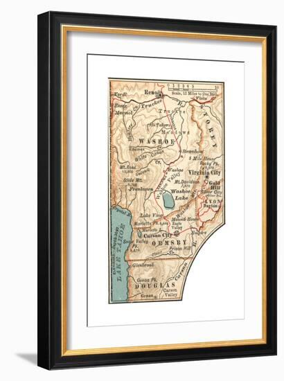 Plate 113. Inset Map of Carson City-Encyclopaedia Britannica-Framed Giclee Print