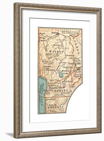 Plate 113. Inset Map of Carson City-Encyclopaedia Britannica-Framed Giclee Print