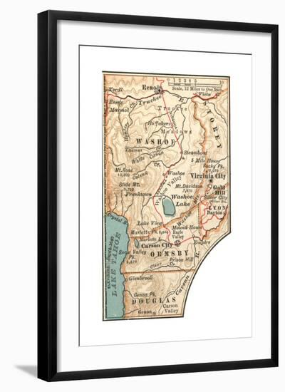 Plate 113. Inset Map of Carson City-Encyclopaedia Britannica-Framed Giclee Print