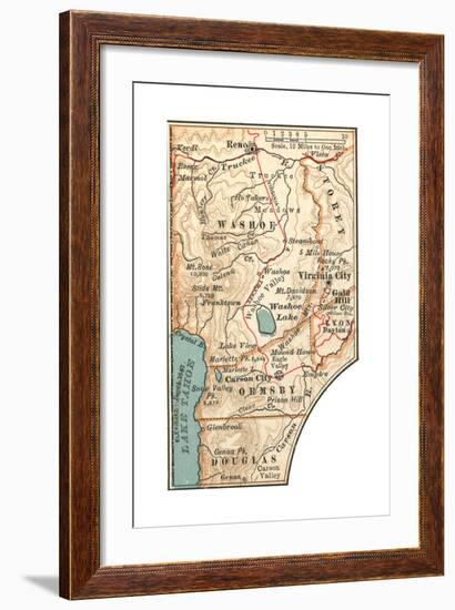 Plate 113. Inset Map of Carson City-Encyclopaedia Britannica-Framed Giclee Print