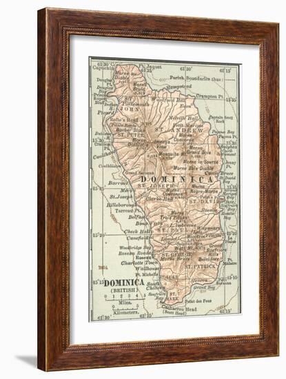 Plate 118. Inset Map of Dominica (British)-Encyclopaedia Britannica-Framed Premium Giclee Print