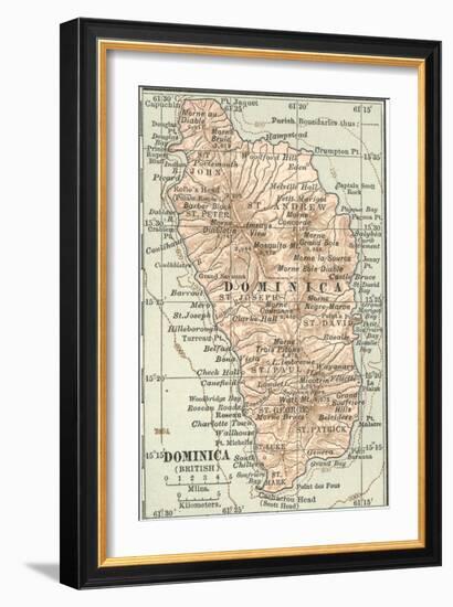 Plate 118. Inset Map of Dominica (British)-Encyclopaedia Britannica-Framed Premium Giclee Print