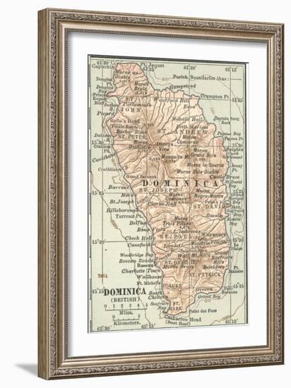 Plate 118. Inset Map of Dominica (British)-Encyclopaedia Britannica-Framed Art Print