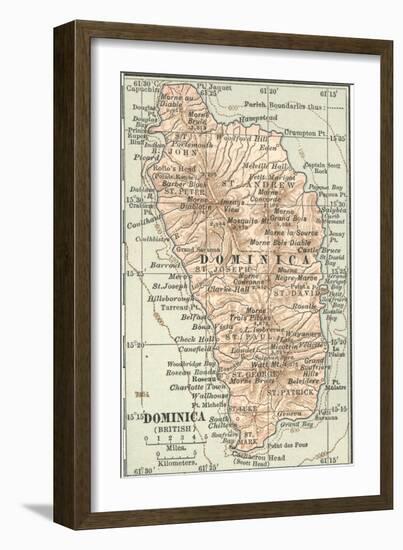 Plate 118. Inset Map of Dominica (British)-Encyclopaedia Britannica-Framed Art Print