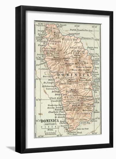 Plate 118. Inset Map of Dominica (British)-Encyclopaedia Britannica-Framed Art Print