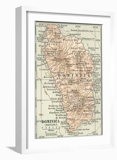 Plate 118. Inset Map of Dominica (British)-Encyclopaedia Britannica-Framed Art Print